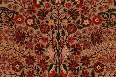 Lot 368 - A pair of silk chainstitch hangings