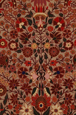 Lot 368 - A pair of silk chainstitch hangings