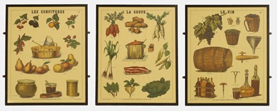 Lot 378 - A set of three culinary lithograph posters by Richier-Laugier, Paris