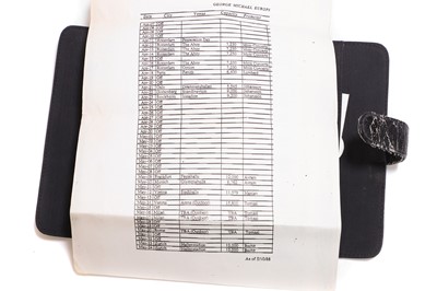 Lot 29 - A 'Faith Tour' ring-bound itinerary