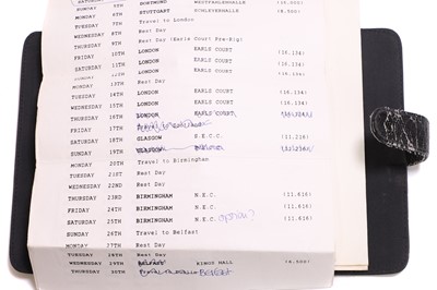 Lot 29 - A 'Faith Tour' ring-bound itinerary