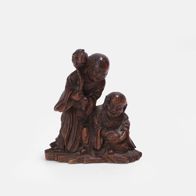 Lot 174 - A Chinese bamboo carving