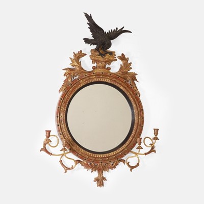 Lot 618 - A Regency-style giltwood mirror