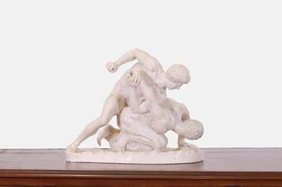 Lot 317 - A composite marble figure group