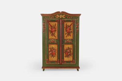 Lot 145 - A painted armoire