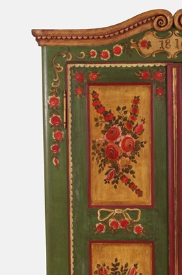 Lot 145 - A painted armoire