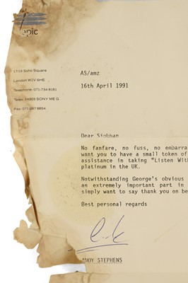 Lot 27 - A letter of appreciation