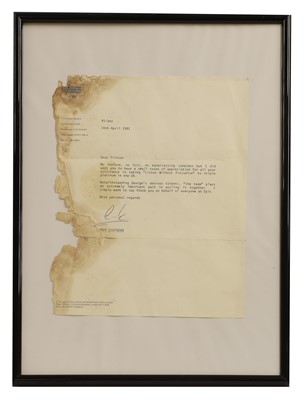Lot 27 - A letter of appreciation