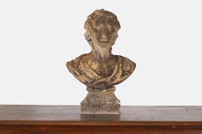 Lot 297 - A terracotta bust, possibly of Sir Isaac Newton