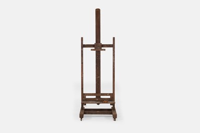 Lot 511 - A wooden artist's studio easel by Newman's of Soho Square, London
