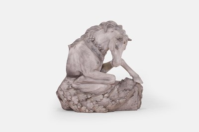 Lot 667 - A composition figure of an armorial unicorn