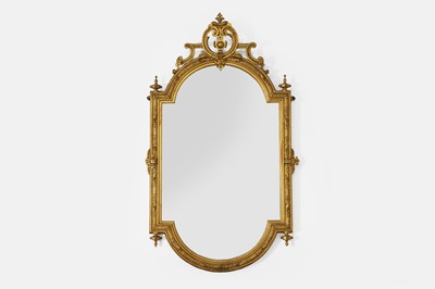 Lot 459 - A late Victorian carved giltwood and gesso pier mirror