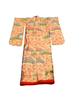 Lot 412 - A Japanese silk wedding 'uchikake' Kimono