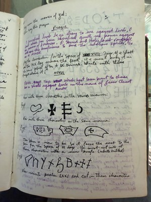 Lot 14 - A witches' coven or cult grimoire manuscript book