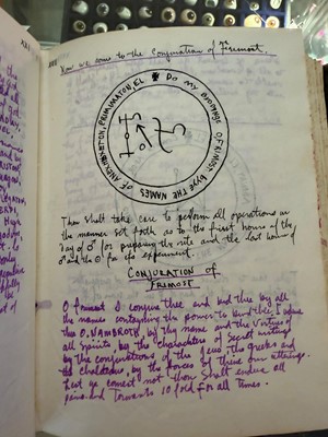 Lot 14 - A witches' coven or cult grimoire manuscript book
