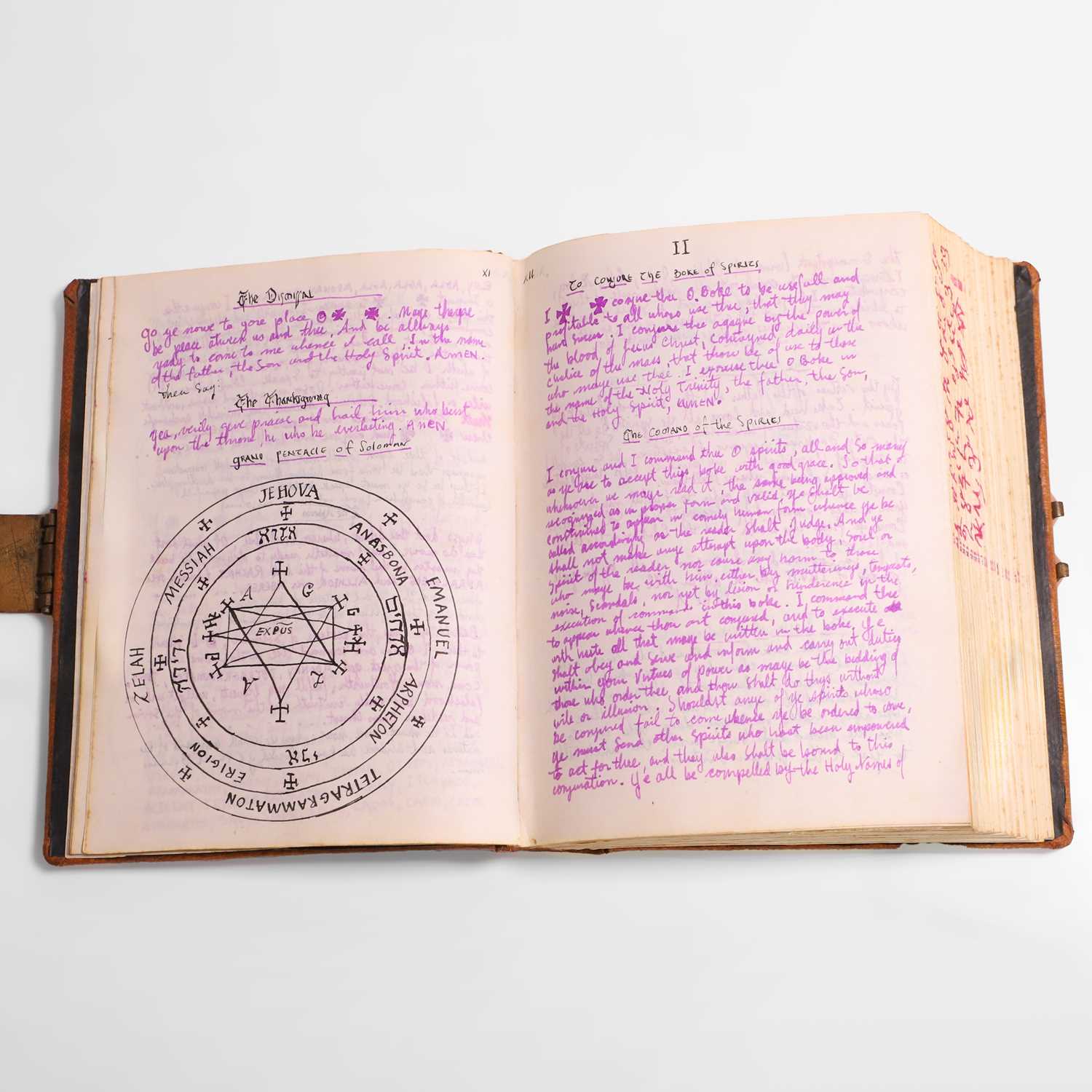 Lot 14 - A witches' coven or cult grimoire manuscript book