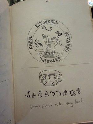 Lot 14 - A witches' coven or cult grimoire manuscript book