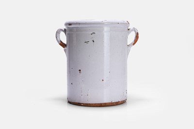 Lot 107 - A glazed terracotta confit pot