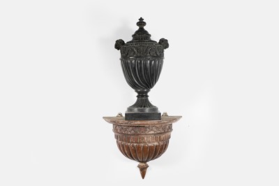 Lot 440 - A George II-style carved oak wall bracket