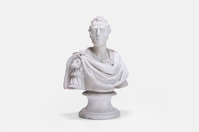 Lot 443 - A biscuit porcelain bust of Wellington by C J Mason & Co.