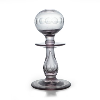 Lot 38 - A glass lacemaker's lamp