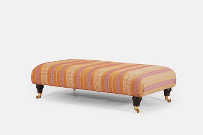 Lot 372 - An upholstered stool or bench