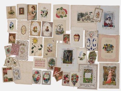 Lot 181 - A good collection of seventy-eight Valentine and other cards