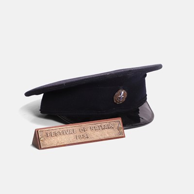 Lot 156 - A rare Festival of Britain service cap hat