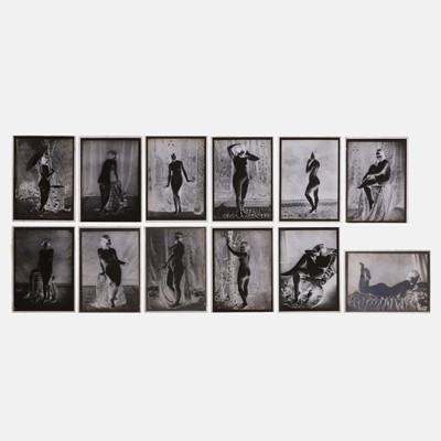 Lot 441 - Twelve half-plate glass nude negative photographs