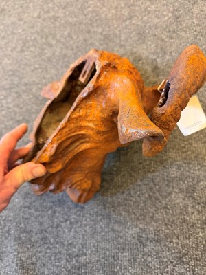 Lot 22 - A large cast iron ram's head