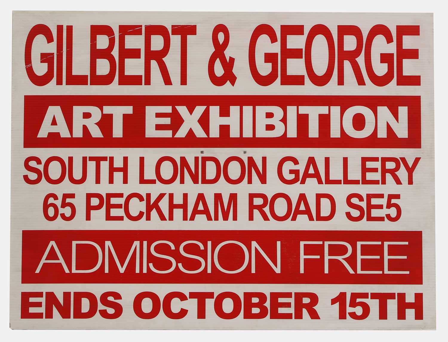 Lot 496 - Gilbert & George Art Exhibition Poster Sign