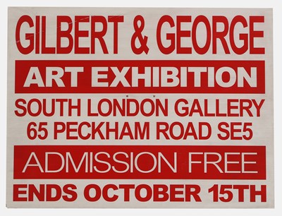 Lot 496 - Gilbert & George Art Exhibition Poster Sign