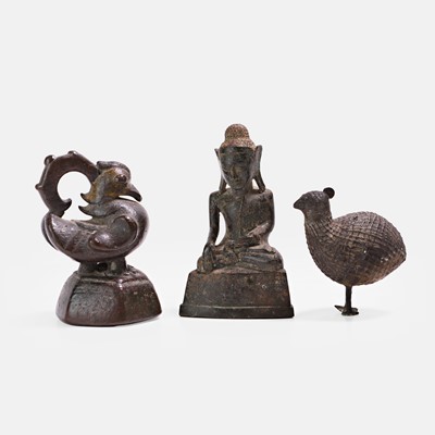 Lot 292 - A group of Burmese (Myanmar) bronze figures