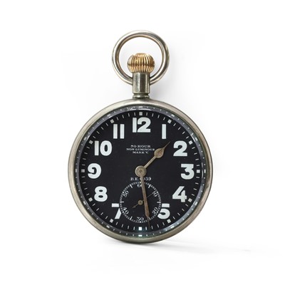 Lot 405 - A British WWI Royal Flying Corps top wind open faced pocket watch