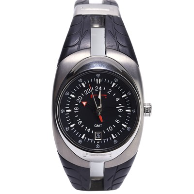 Lot 471 - A Titanium and stainless steel Pirelli PZero Tempo GMT quartz strap watch
