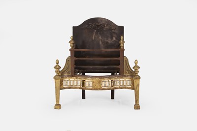 Lot 501A - A George III-style brass and iron fire grate