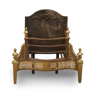 Lot 501A - A George III-style brass and iron fire grate