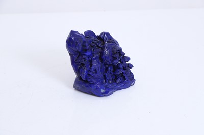 Lot 59 - A Chinese lapis lazuli figural group