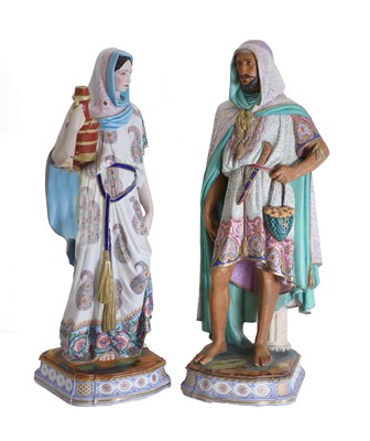 Lot 143A - A pair of Continental bisque figures