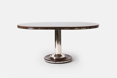 Lot 160 - A mahogany and nickel 'Oval Yacht Table' by Soane