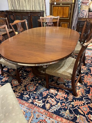 Lot 160 - A mahogany and nickel 'Oval Yacht Table' by Soane