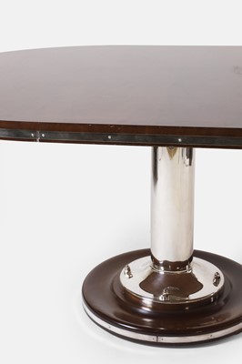 Lot 160 - A mahogany and nickel 'Oval Yacht Table' by Soane