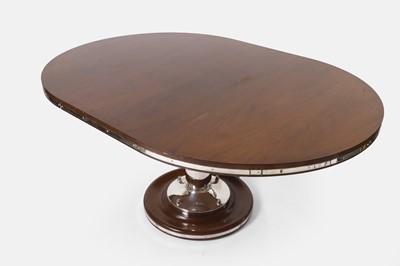Lot 160 - A mahogany and nickel 'Oval Yacht Table' by Soane