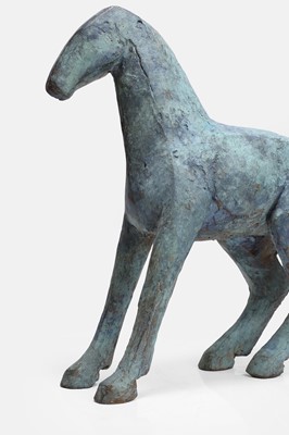 Lot 341 - A patinated bronze horse