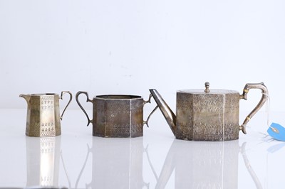 Lot 12 - A Victorian silver bachelors tea set