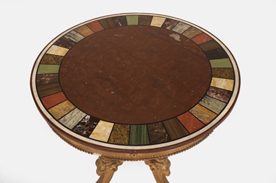 Lot 77 - A giltwood specimen occasional table