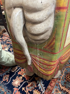 Lot 181 - A carved wooden settee