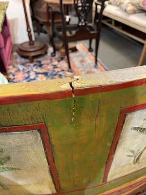 Lot 181 - A carved wooden settee