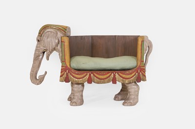Lot 181 - A carved wooden settee