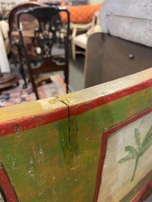 Lot 181 - A carved wooden settee